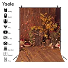 Осенний фон для фотосъемки Yeele с изображением опущенных листьев, фруктов, складских деревянных стен и пола, детский портрет, фон для фотосъемки