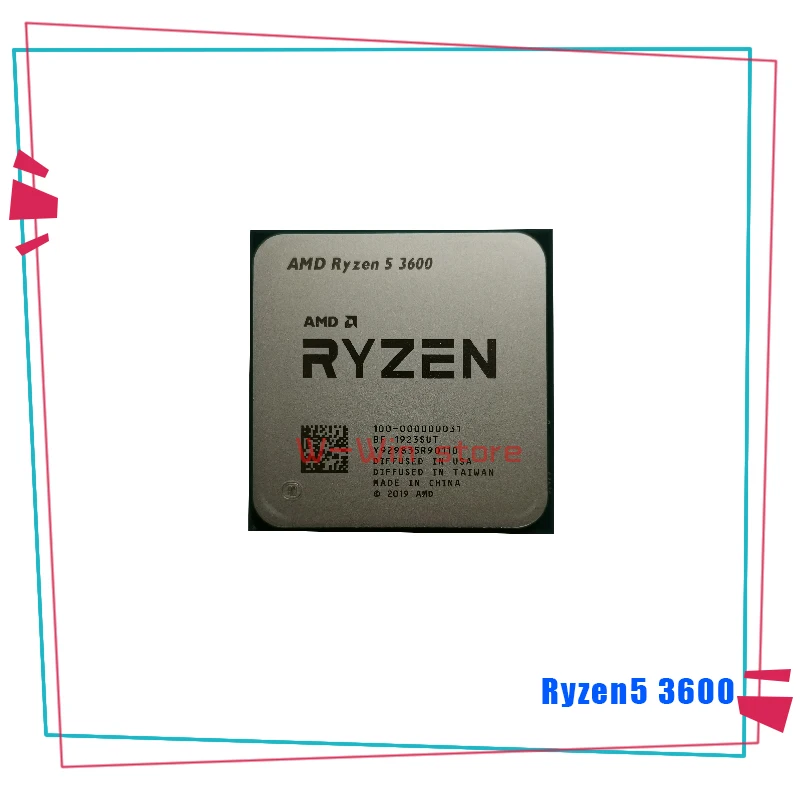 Процессор AMD Ryzen 5 3600 R5 3600 3,6 ГГц шестиядерный процессор с 12 резьбой 7нм 65 Вт L3 = 32 м 100-000000031 разъем AM4
