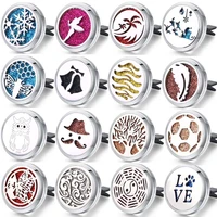 28 styles new removable stainless steel car essential oil diffuser necklace perfume diffusion aromatherapy lockets pendant