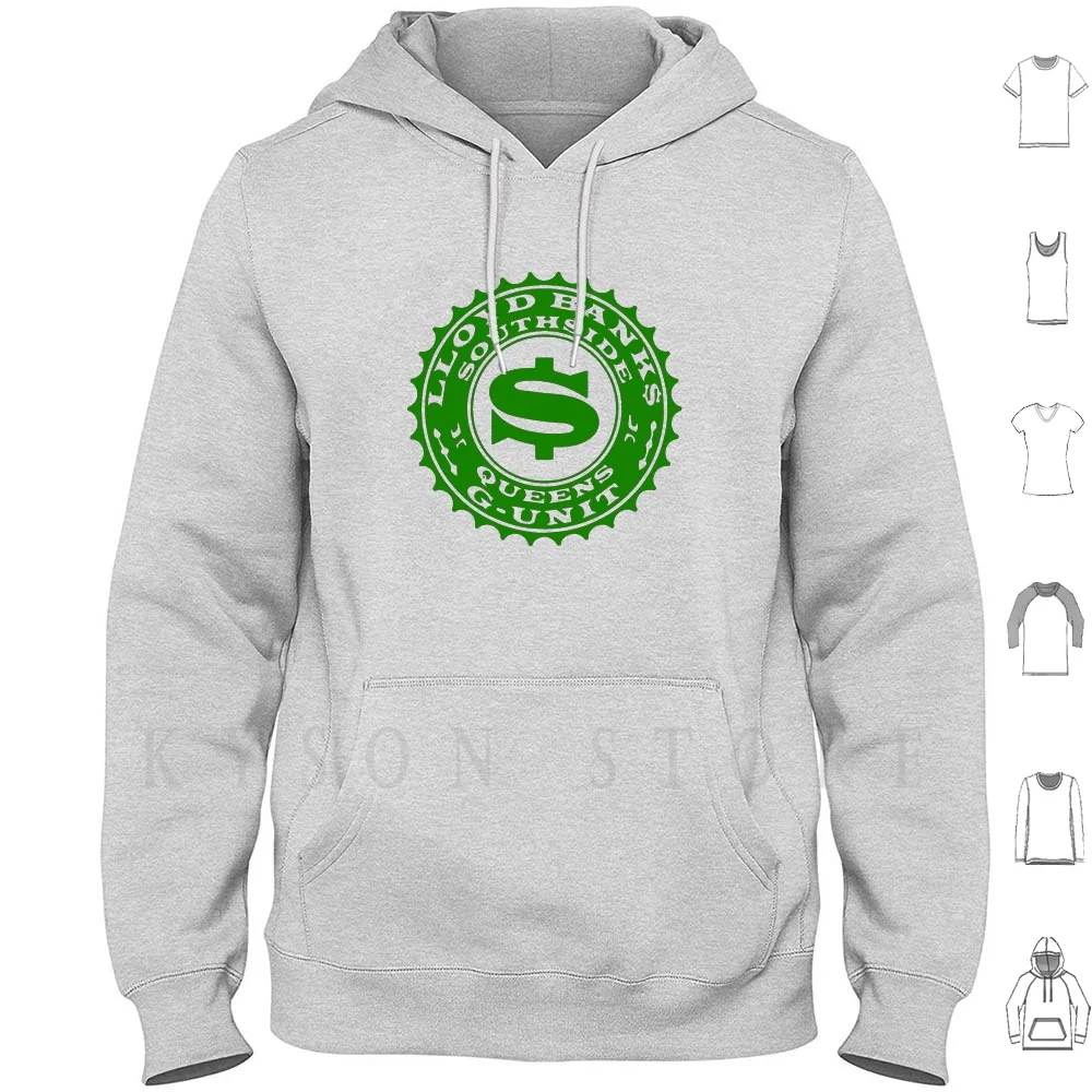 

Толстовки Llydbnk $ grn, с длинным рукавом, Ллойд Бэнкс, G-блок, саутсайд, Квинс, рэп, хип-хоп, Нью-Йорк, Nyc, Южная Ямайка