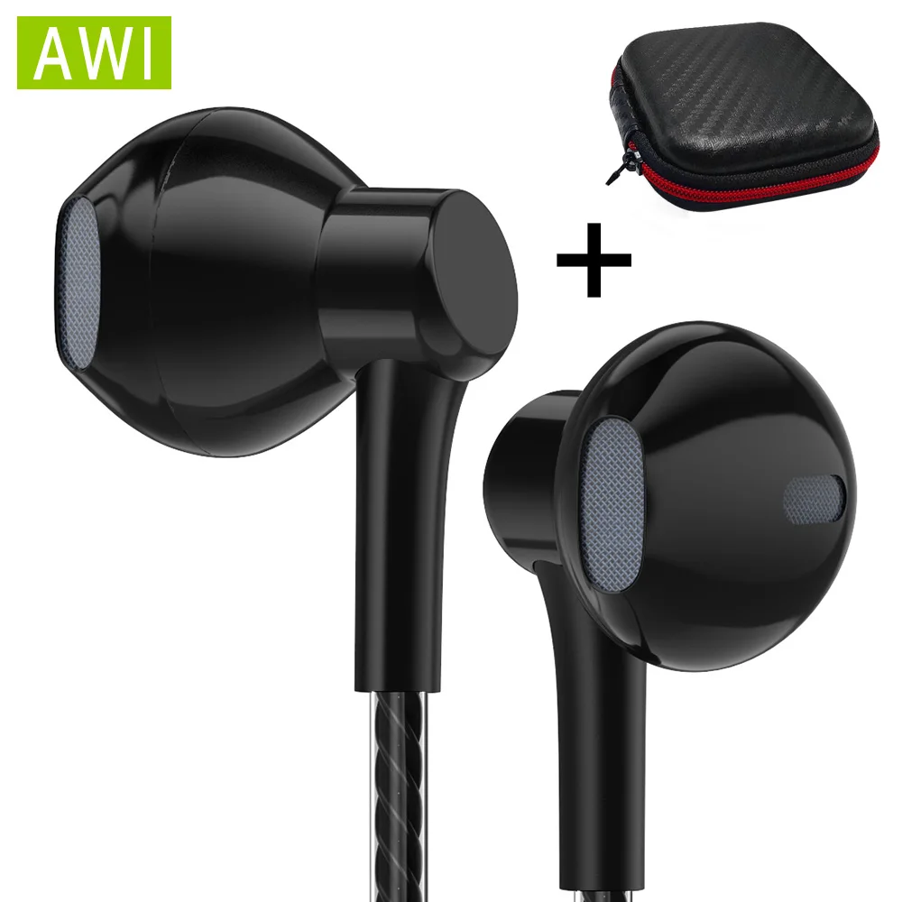 AWI P71 в ухо динамические наушники Hifi для Samsung бас гарнитура проводные телефона