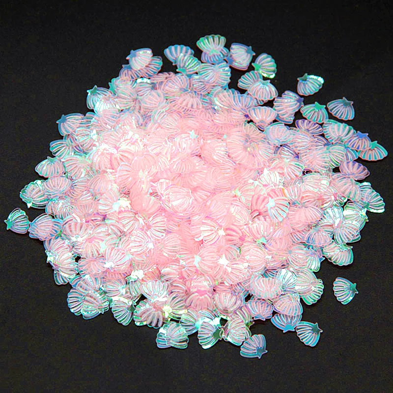 Блестки Sea shell 7 мм блестки из ПВХ россыпью для дизайна ногтей маникюра шитья