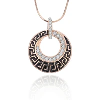 2021 new vintage circle pendant necklace european personality mayan crystal women necklace pendant statement jewelry bijoux