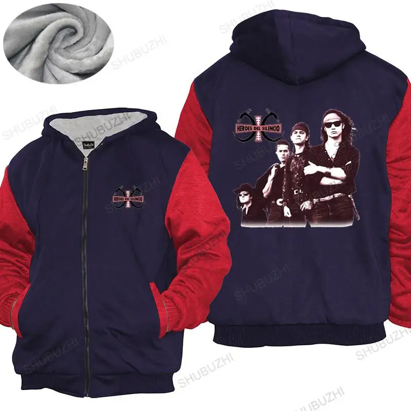 

Mens winter cotton warm tops men hoodies HEROES DEL SILENCIO SENDEROS DE TRAICION thick hoody unisex hoodie casual zipper