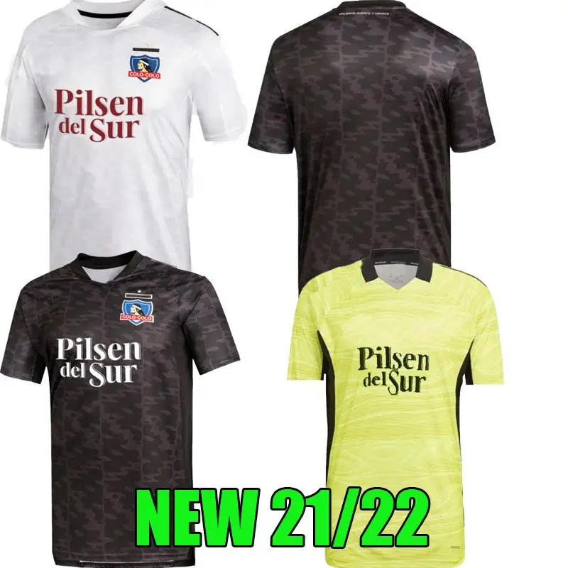 

New 2021 22 Colo Colo goalkeeper Shirts Adult Colo Colo chile T-shirt men's Yellow No. 1 Goalkeeper Jersey
