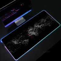 rgb gaming mouse pad rubber pc computer gamer mousepad led light gaming desk mat xl stitched edge large mouse pad for cs go lol