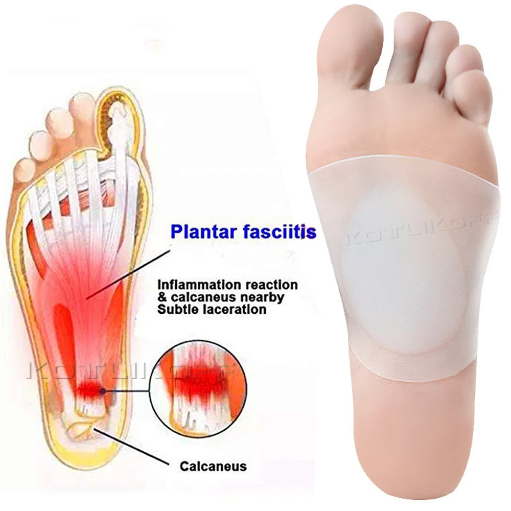 Silicone Gel Arch Support Soft Insoles Pad Pain Relief Plantar Fasciitis Ergonomic Massage Protection Flat Feet Orthotic Bandage