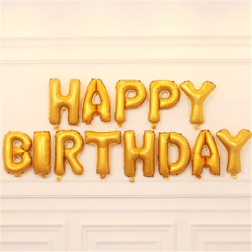 gold 16 дюймов розовое золото испанский Feliz Cumpleanos воздушные шары для дня рождения буквы фольги шар для украшения вечеринок Алфавит воздушный надувные шары - Цвет: gold