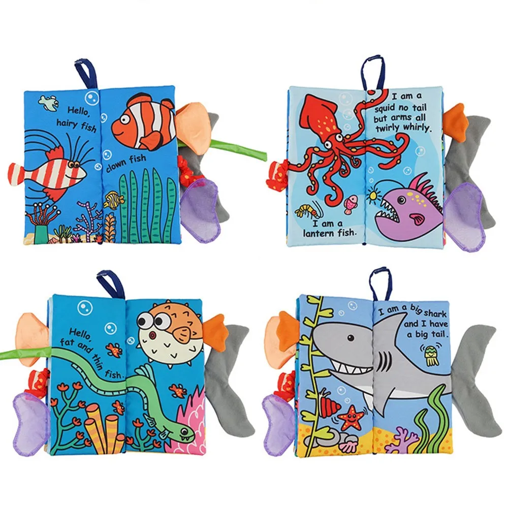 Детские Тканевые книги для раннего развития детей Обучающие Развивающие с