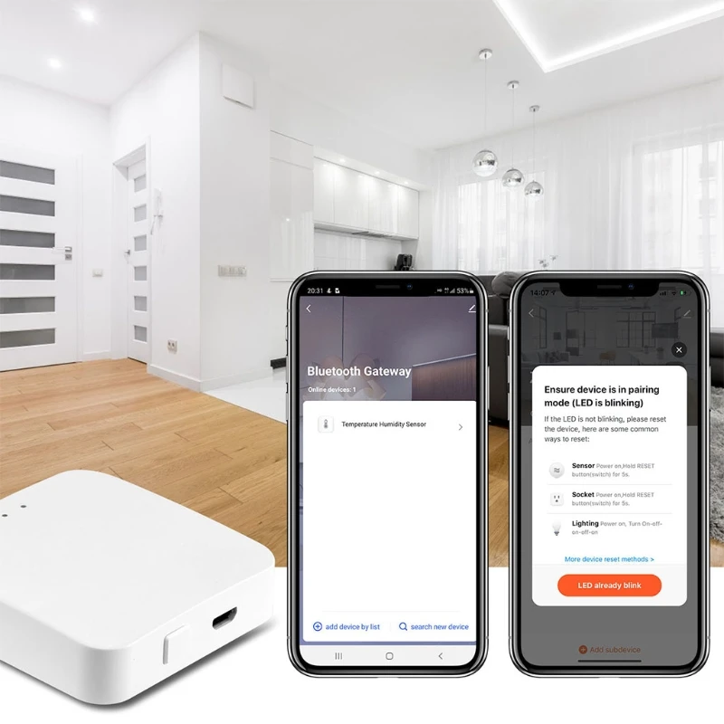 

Wireless Bluetooth MESH Gateway Hub Smart Home Bridge Smart Gateway Hub APP Remote Control Connects w/ Tuya Device M4YD