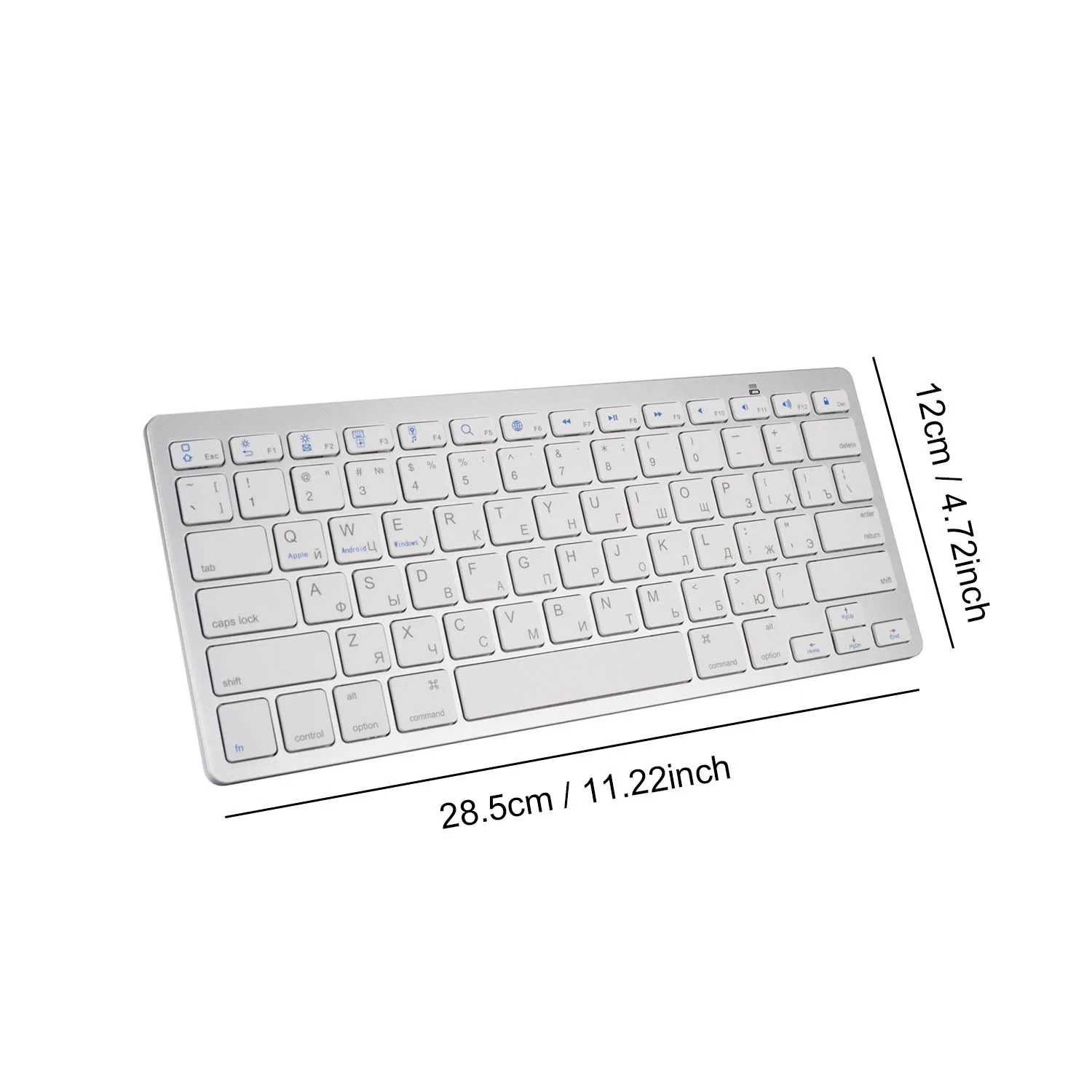 Vococal Portable Russian Wireless Bluetooth-compatible Keyboard Key Board Keypad for Windows Android IOS Tablet Laptop | Компьютеры и
