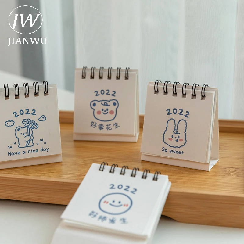 Портативный Настольный мини-календарь JIANWU милый с изображением животных на 365