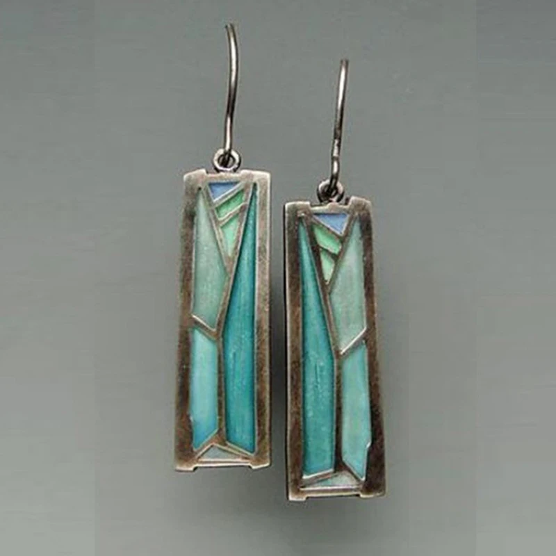 Винтажные разноцветные Висячие серьги для женщин богемные этнические полые