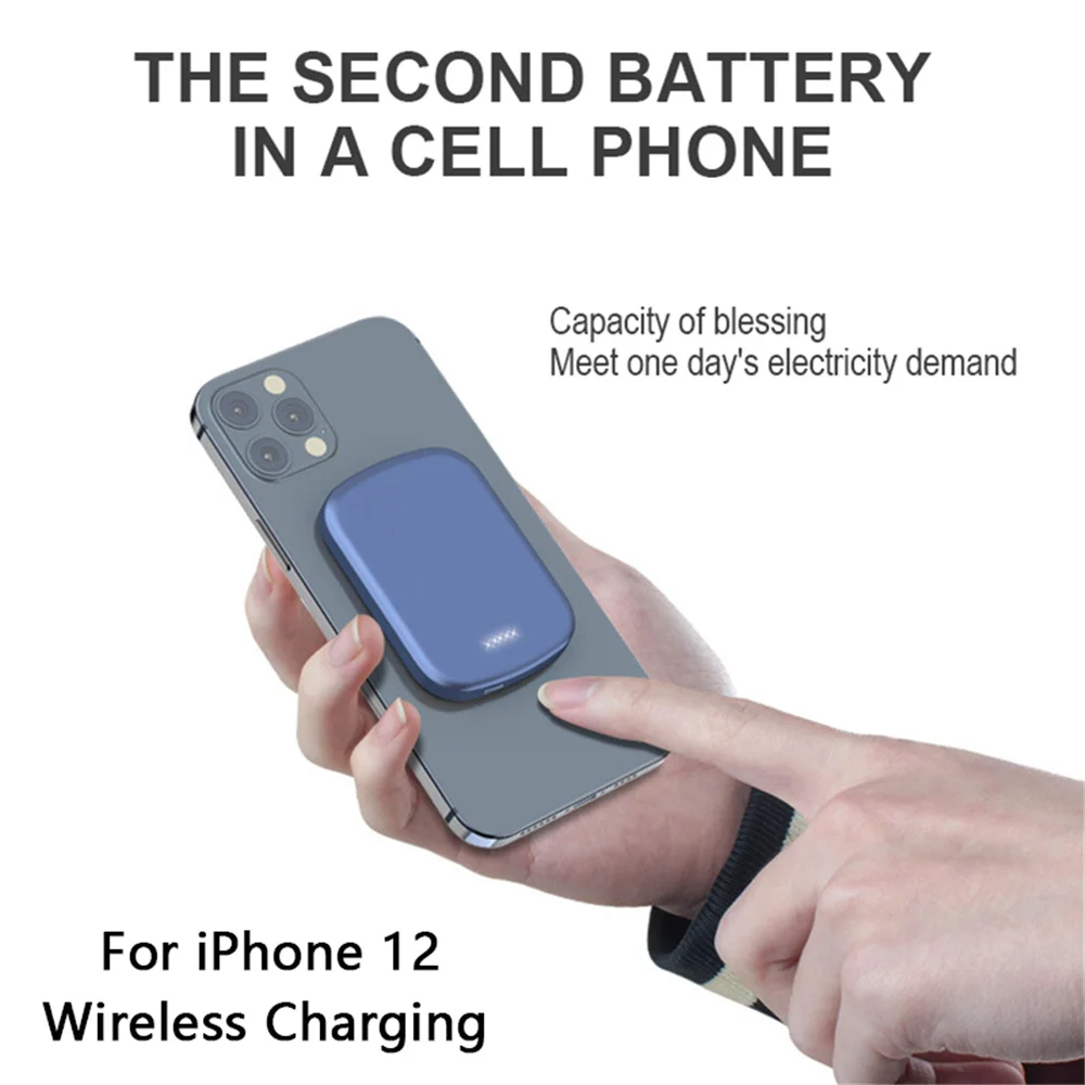 

Magnetic Wireless Charger For Magsafe Magnetic Power Bank for iPhone 12 ProMax Mini 15W Fast Wireless Charging Magnet Power Bank