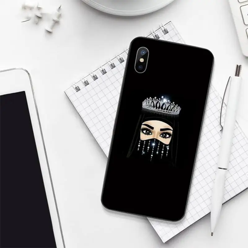 

Ottwn Arabic Hijab Girl Queen Crown Phone Case for iPhone 11 12 pro XS MAX 8 7 6 6S Plus X 5S SE 2020 mini
