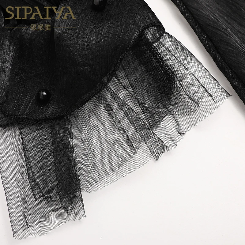 

Summer New Korean Loose Bow Sweet Princess Dress Fairy Fashion Temperament Nail Pearl Organza Dress