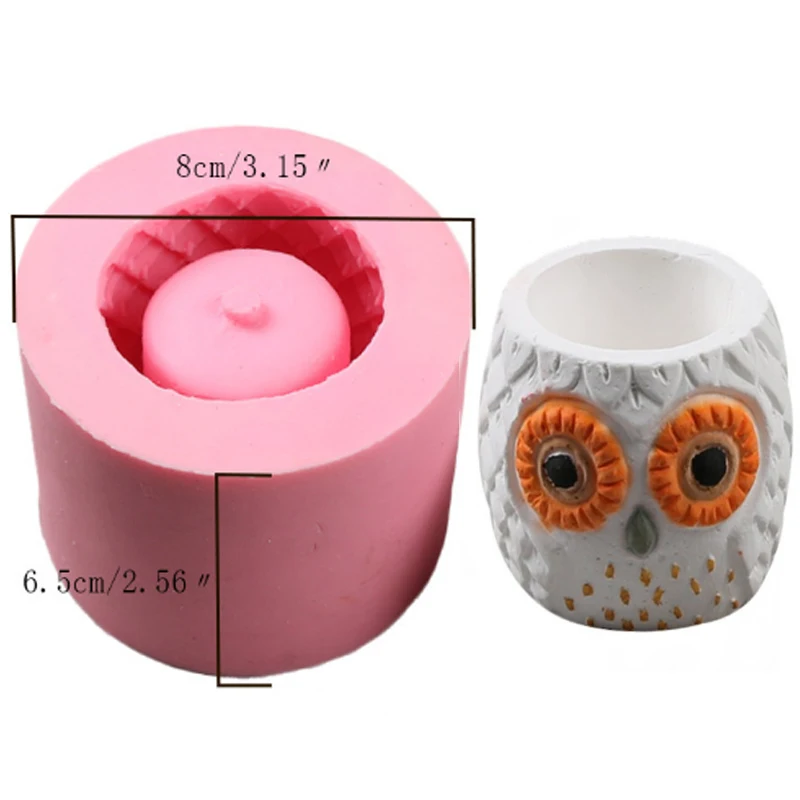 Силиконовая форма в виде совы для цветов|Глиняные формы| |