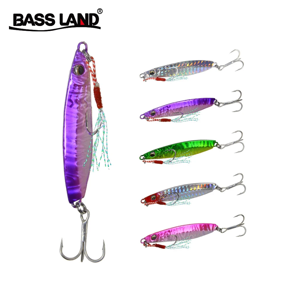 Bassland медленная джигггинг ложка приманка для рыбалки 18 г 25 35 45 жесткая