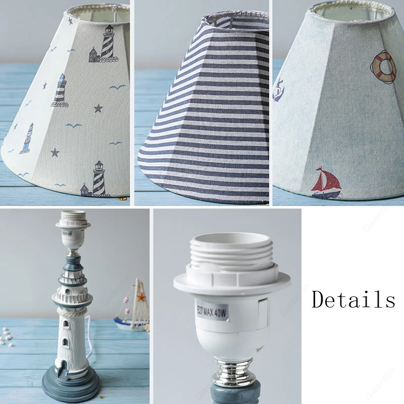 Средиземноморский светильник настольные лампы для спальни детской комнаты