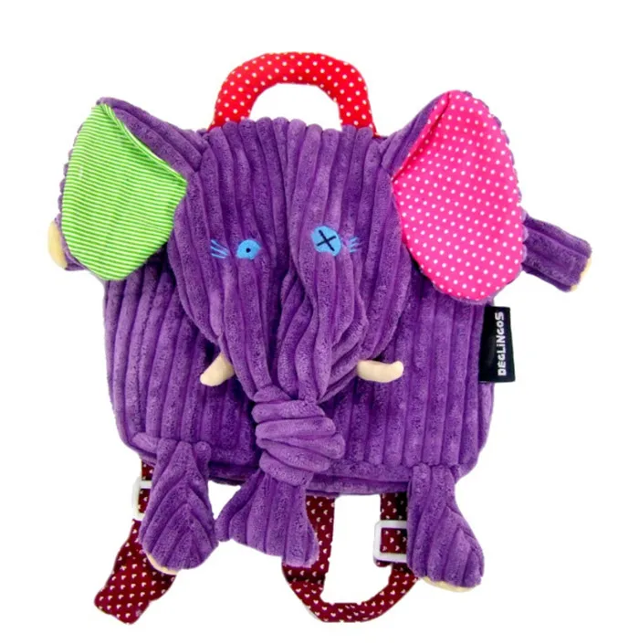 baby elephant Возраста 1-3Corduroy малыша рюкзаки снятие стресса дизайн принт мульташной Минни школьные рюкзаки, детские школьные сумки для детского сада для девочек мальчиков школьная сумка - Цвет: baby elephant