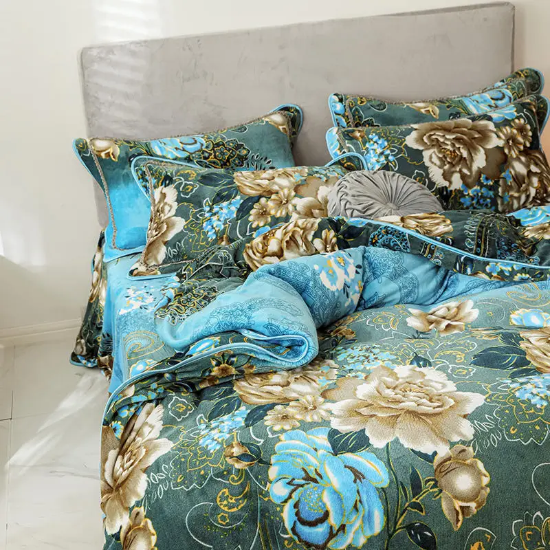 The Wizard of Oz Bedding Set Gold velvet Bed anti-static blue Duvet Cover Twin Queen King size Sheet Pillowcases | Дом и сад