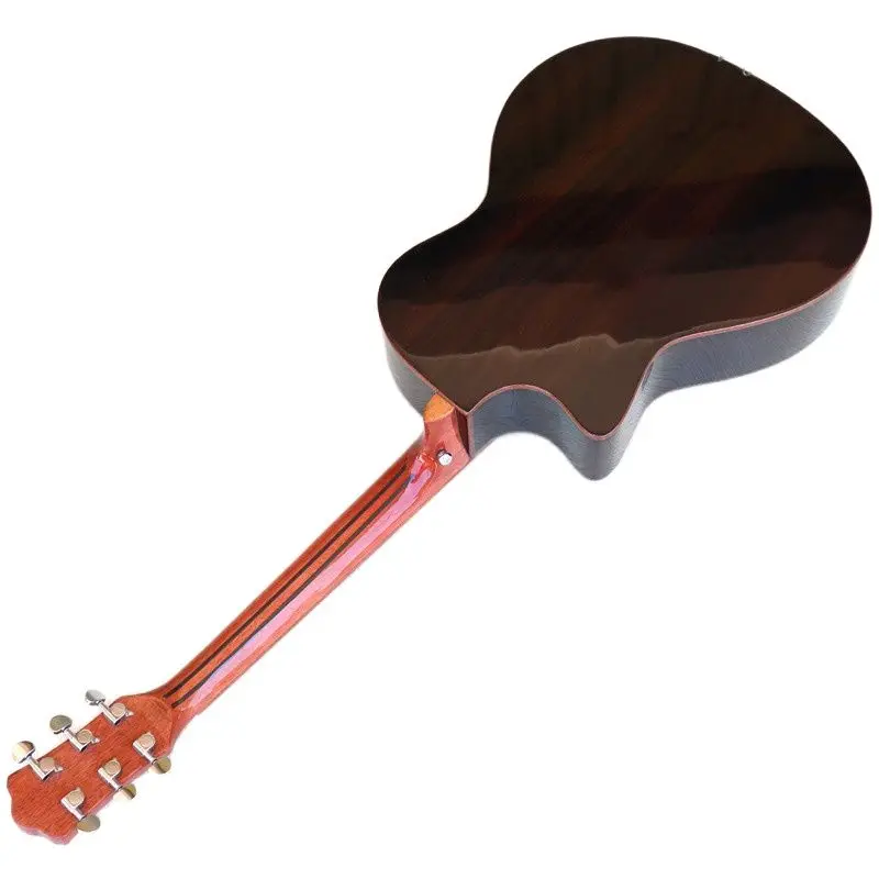 elektrische akustische gitarre 40 inch flamme ahorn holz hochglanz 6 string folk gitarre cutaway design mit eq tuner funktion free global shipping