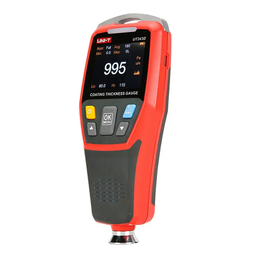 

UNI-T UT343D Coating Thickness Gauge Automobile Paint Film Thickness Tester Measuring FE/NFE Paint Tool USB Data Storage