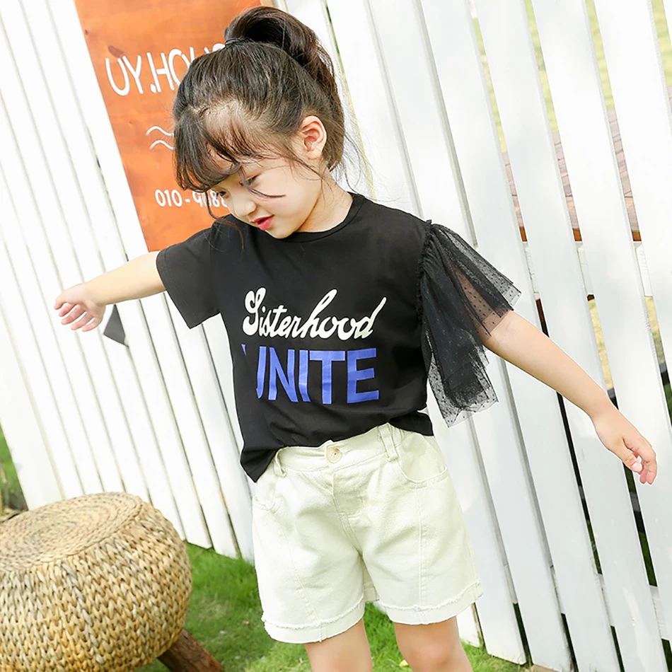 

Kids Girl T Shirt Summer Baby Letter Plant Tops Toddler Tees Clothes Children Clothing Cartoon T-shirts Short Sleeve Casual Wear