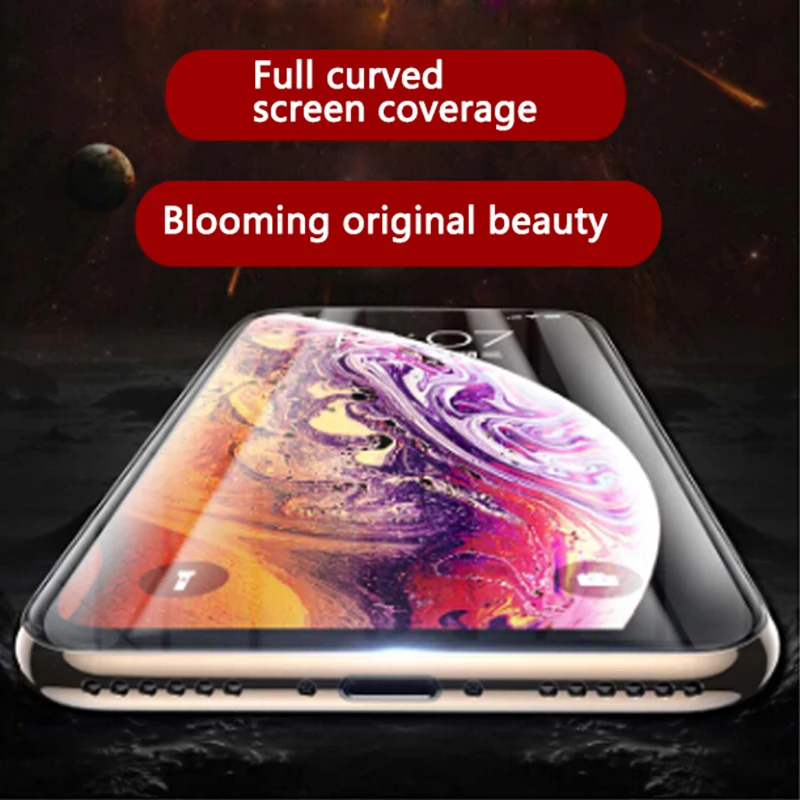 1 шт. 10D Гидрогелевая Защитная пленка для экрана Xs Max/Xr/Xs/X/6 6S 7 8 Plus|Защитные стёкла и