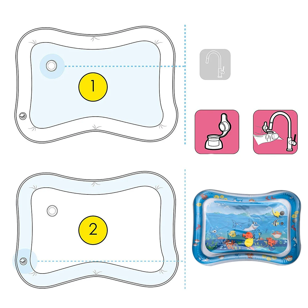 

1 pc PVC Lawn Beach Sea Animal Inflatable Water Spray Kids Sprinkler Play Pad Mat Water Games Beach Mat Cushion Toys fabulous