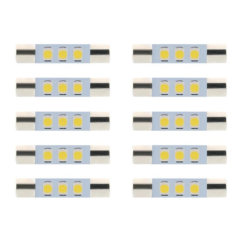 5pcs AC8V Car Festoon 29mm 31mm Style LED Light Replace Incandescent Fuse Lamp Bulbs 8V Fits Vintage Stereo Audio Receivers | Автомобили и