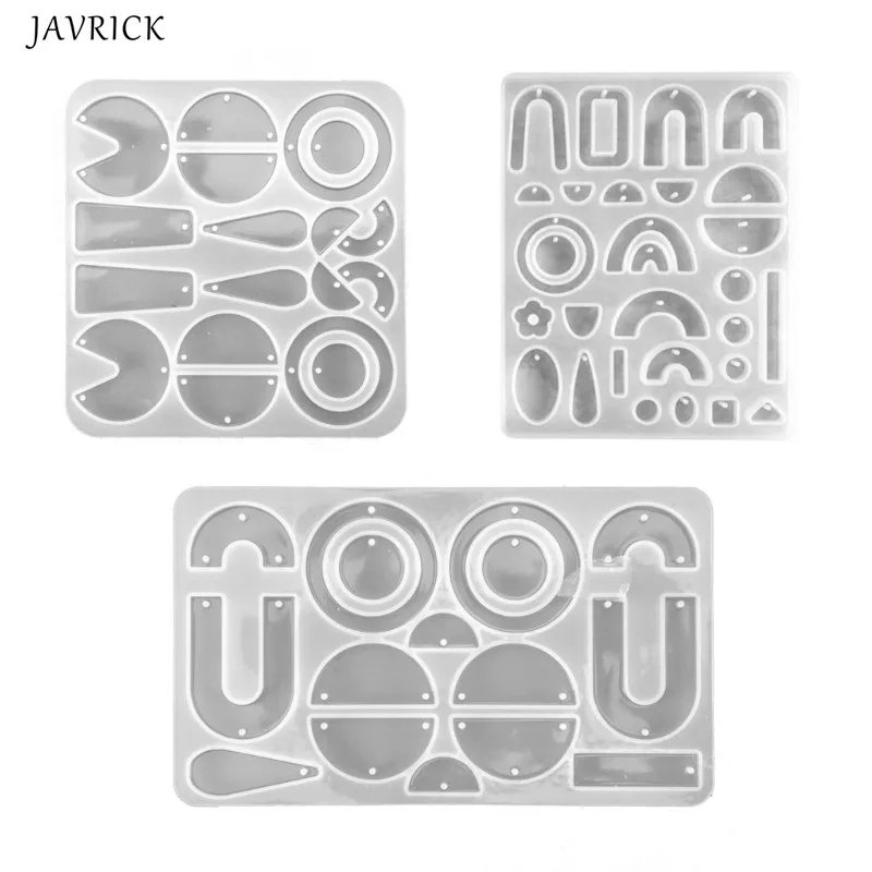 Кристальная эпоксидная смола форма геометрические серьги Ушные подвески литье
