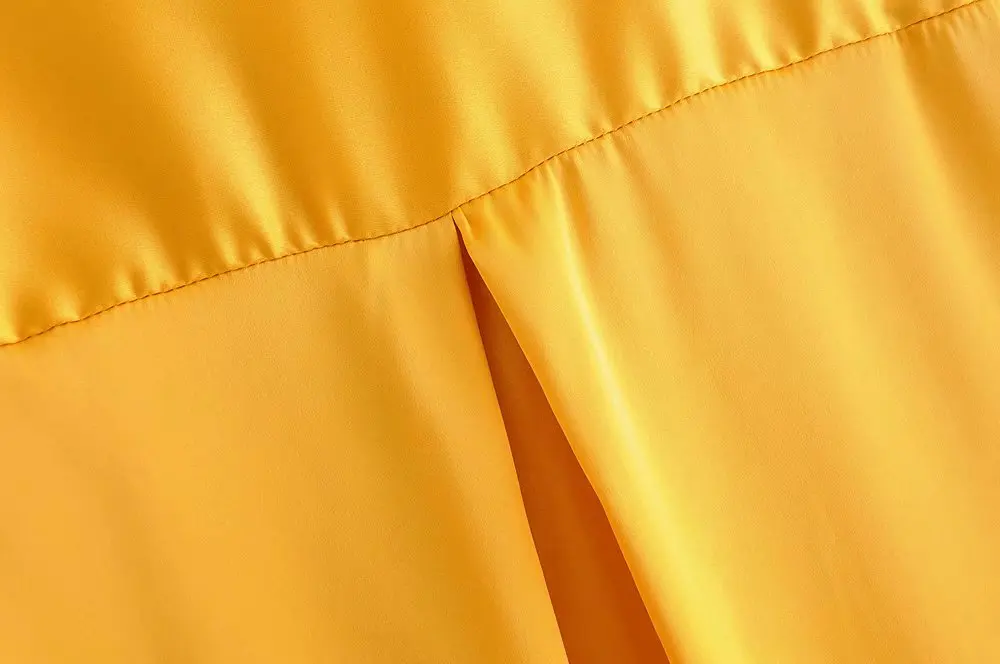 Женская винтажная Сексуальная Повседневная желтая блузка с длинным рукавом и