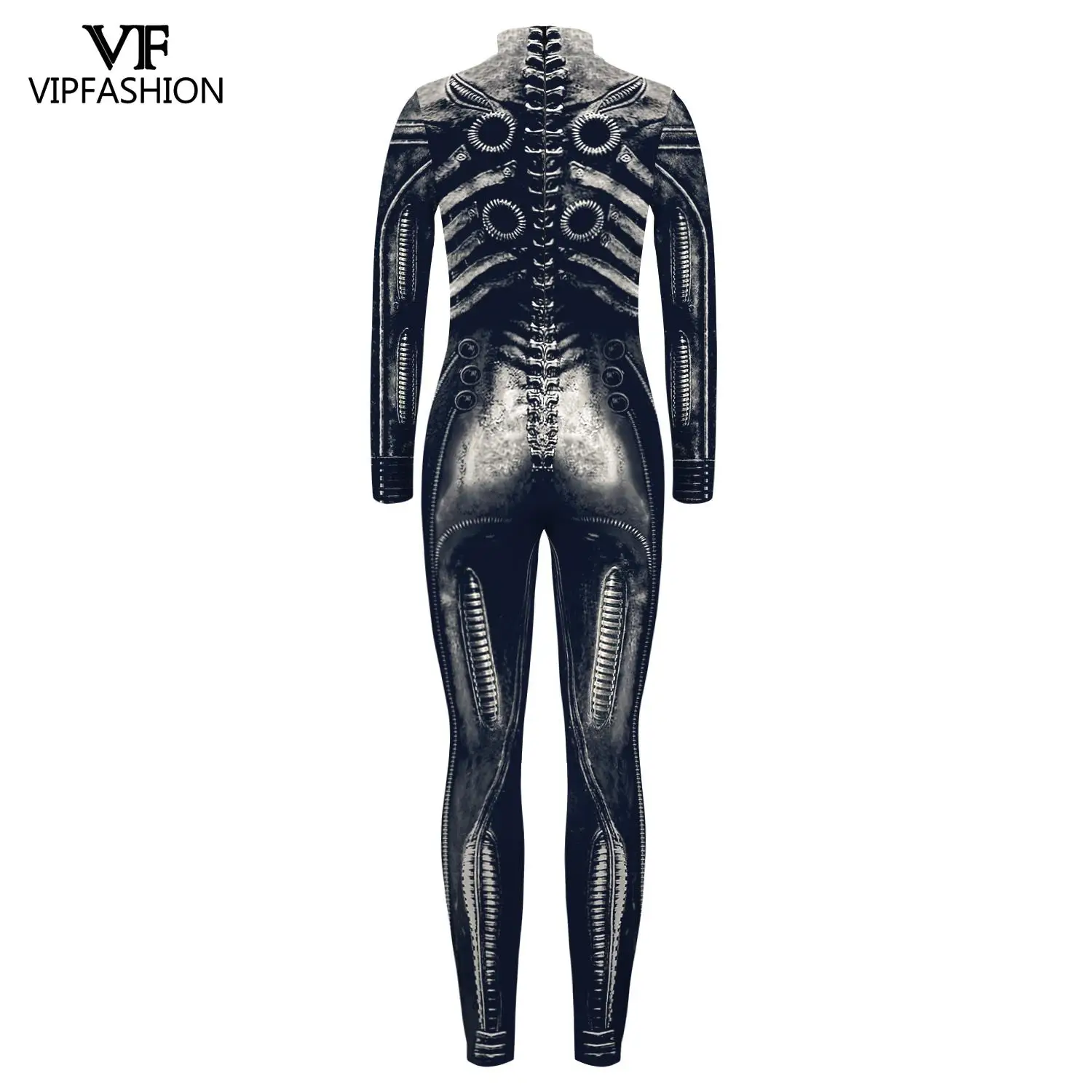 VIP Модный с принтом черепа Карнавальный костюм боди комбинезон для Хэллоуина