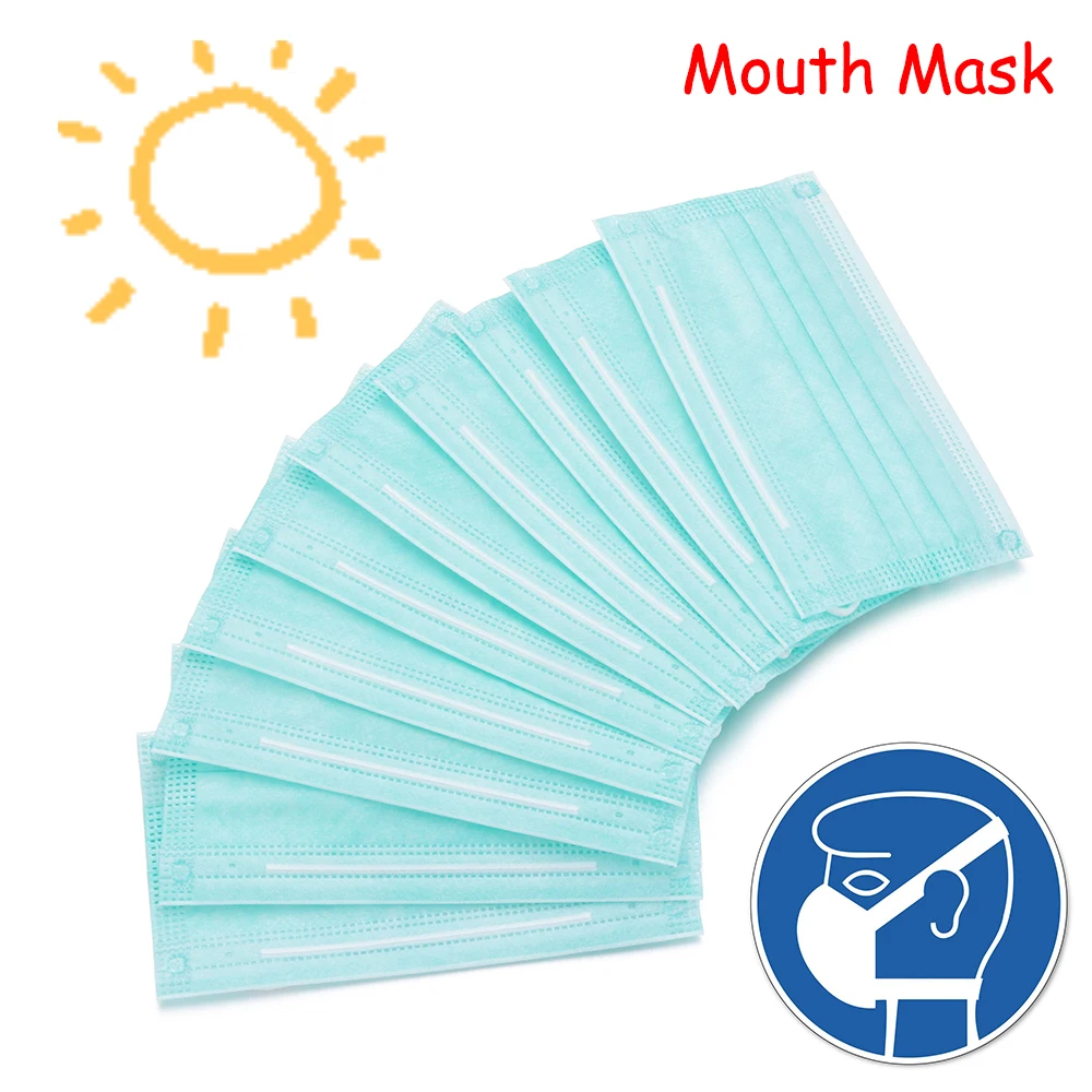 Новая 3-слойная маска с фильтром и заушными петлями противопылевая для рта