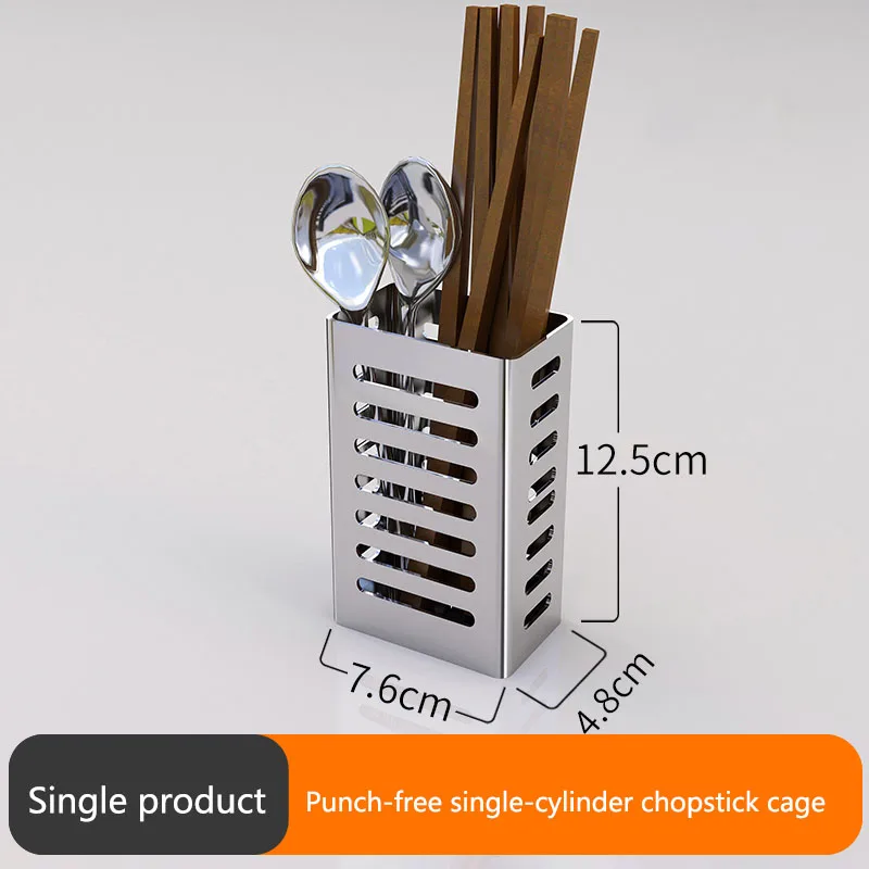 1 chopsticks holder 304 кухонная стойка из нержавеющей стали, полка для кухонной утвари, настенная разделочная доска, стойка для инструментов кухонная техника - Цвет: 1 chopsticks holder