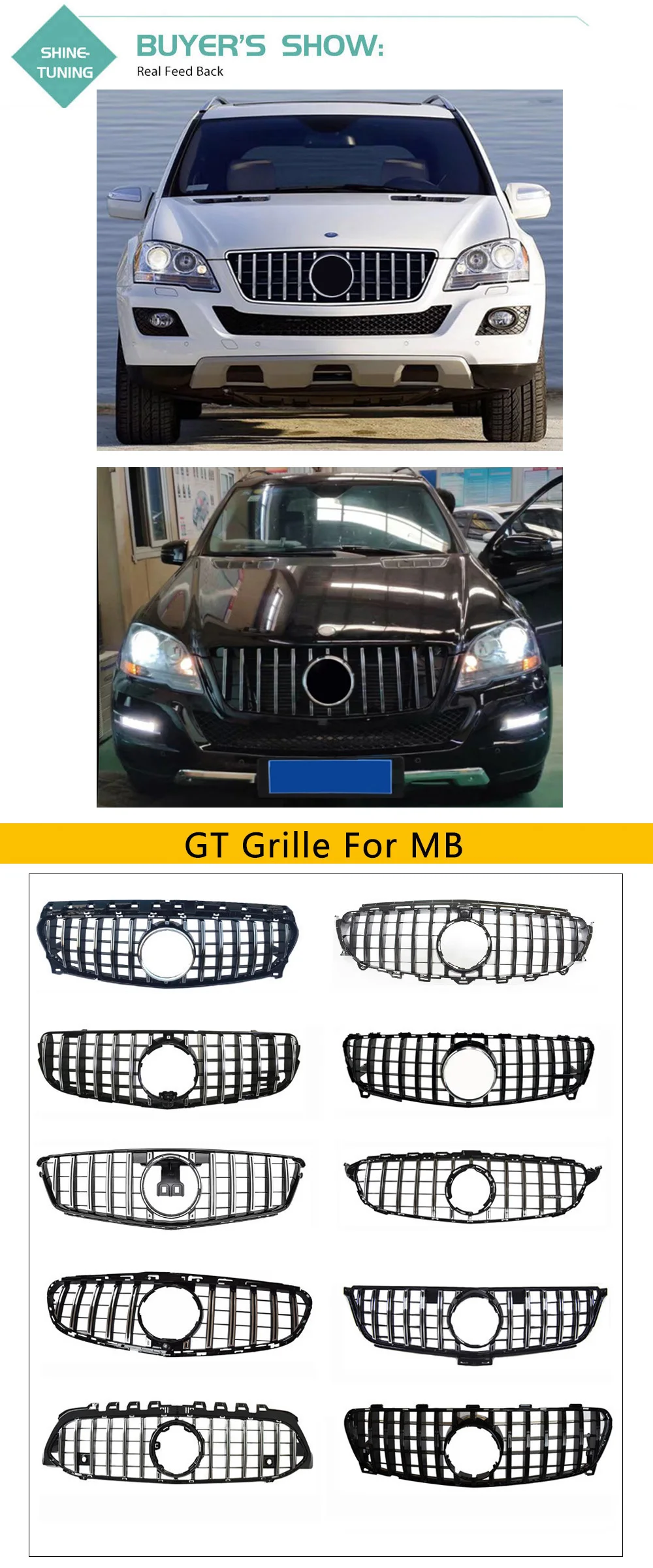 Передняя решетка подходит для mercedes ML Class W164 x164 amg grill GT R grill 2009-11 ML320 ML300 ML400 ML500 без эмблемы