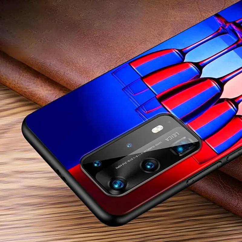 

World wine glass art For Huawei P Smasrt 2018 2019 2020 2021 Smart S/Z Smart Plus Smart Pro Black Cover Silicone Soft Phone Case