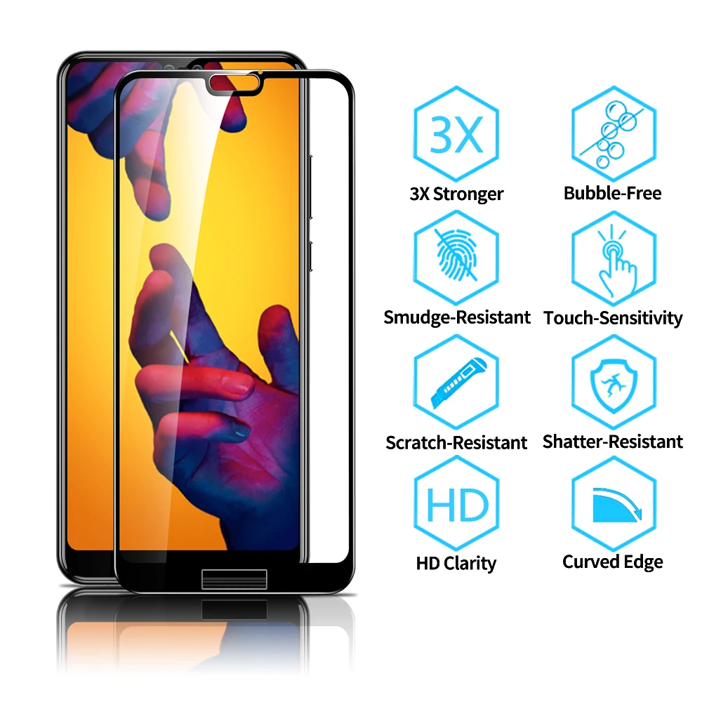 ESR 2 Pack для Huawei P20 Lite защита экрана 3D 9H изогнутое стекло P20Lite защитный полный