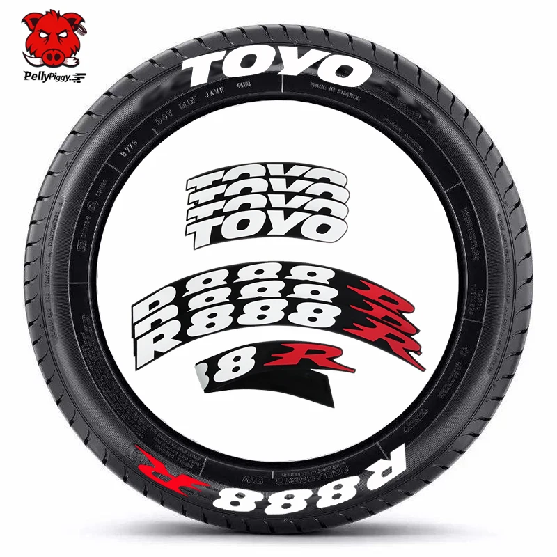 8 шт./лот Декоративные наклейки для автомобильных шин универсальные 3D тюнинга из