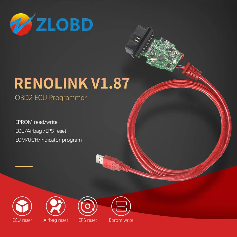 ECU программатор Renolink V152 OBD2 для Renault v1.87|Кабели и коннекторы диагностики авто| |