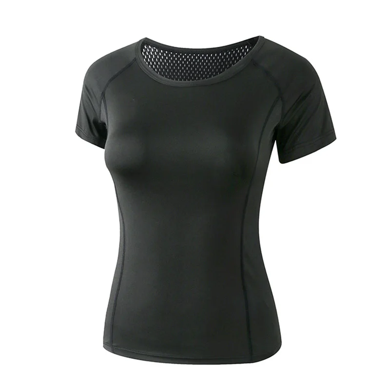 Быстросохнущие спортивные футболки PS женская футболка с вырезами для бега на