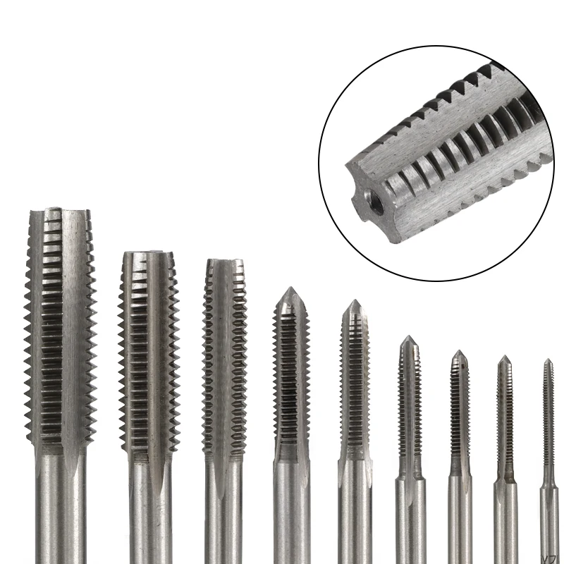 XCAN 1 шт. M3/M4/M5/M6/M7/M8/M10/M12/M14 правая ручная резьба кран HSS метрический ручной кран Прямой Флейта кран с винтовой резьбой сверло