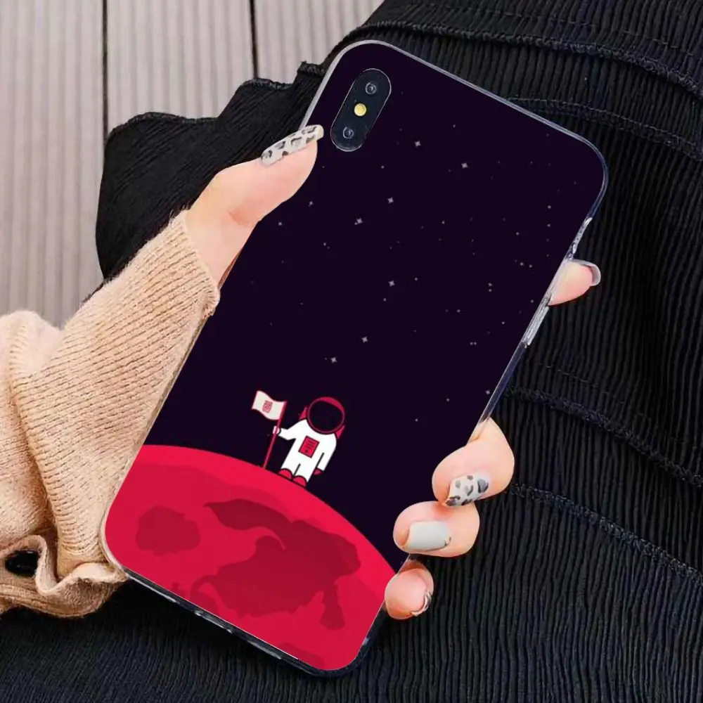 Moon Planet Star space astronaut For Xiaomi Mi A1 A2 A3 5X 6X 8 9 9t Lite SE Pro Max Mix 1 2 3 2S Soft Cases Cover | Мобильные