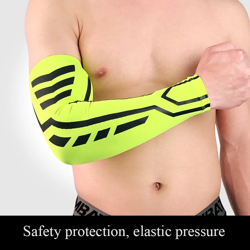 1pc Men High Elastic Basketball Arm Sleeves Armband Soccer Volleyball Elbow Support Brace Sports Accessories Women sports Safety | Спорт и