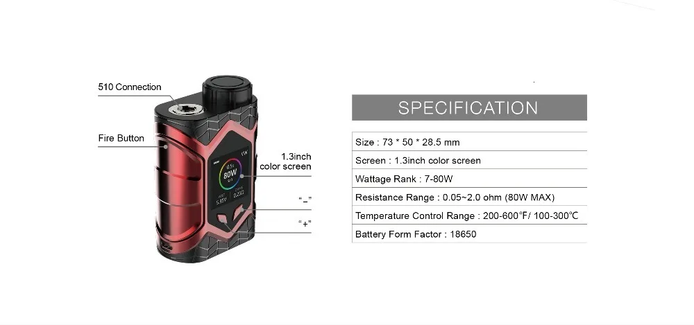 【LIMITED 】vape KIT Vaptio N1 Pro LITE Kit 200 Вт электронная сигарета 2,0 мл Коробка для бака Vape Mod 510 резьба подходит для аккумулятора 18650