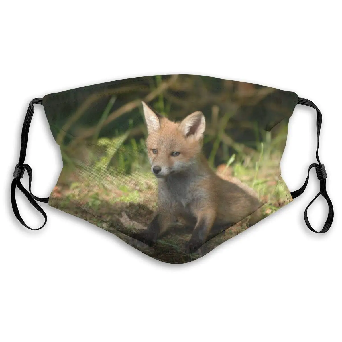 

Baby Animal Fox Washable Reusable Mask, Anti Dust Half Face Mouth Mask For Kids Teens Men Women With Adjustable Ear Loops