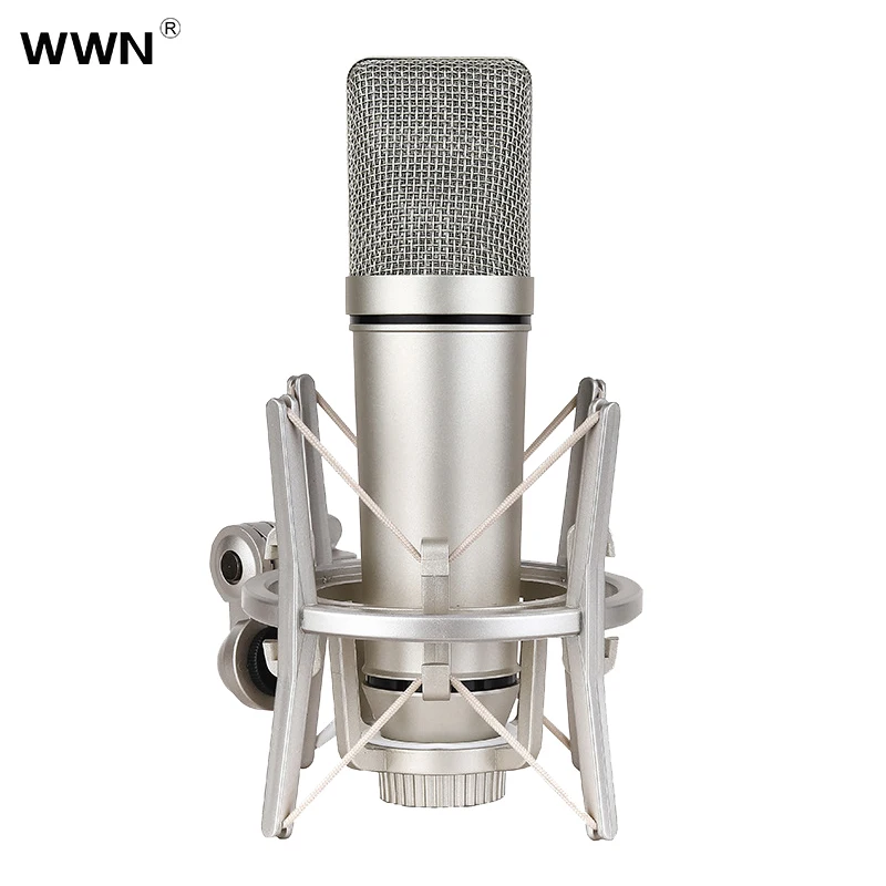 Конденсаторный микрофон профессиональный студийный с большой диафрагмой для