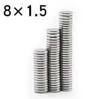 8x1 5 n35 round super strong small magnet refrigerator magnet holder wholesale ndfeb disc neodymium magnet permanent disk