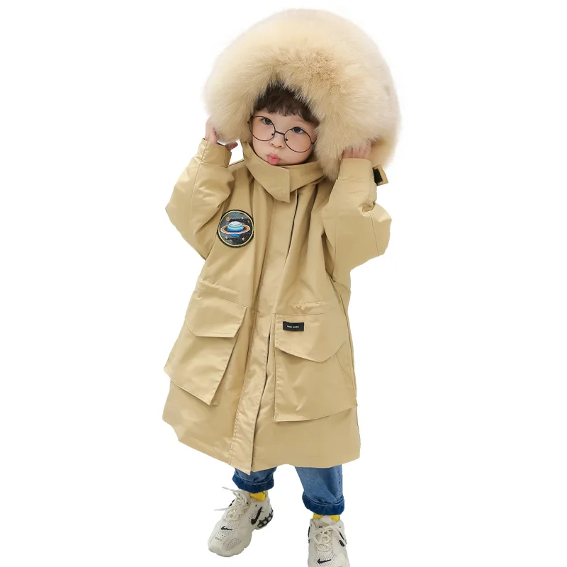 

2020 Fxfurs Fashion New Autumn and Winter New Children's Parka Girls' Fur Liner Rex Rabbit Fur Mid-Length Fur Coat Boys' Coat